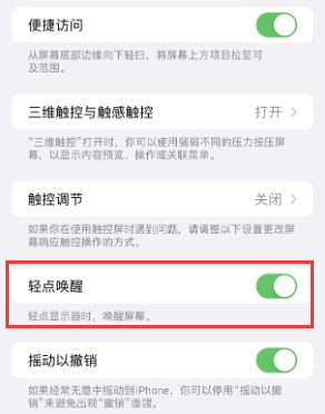 迭部苹果授权维修站分享iPhone轻点无法唤醒怎么办