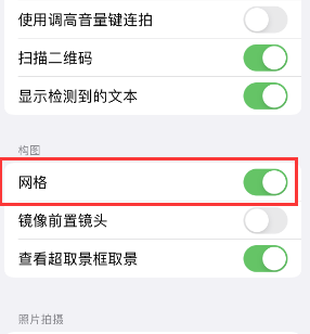 迭部苹果手机维修网点分享iPhone如何开启九宫格构图功能 