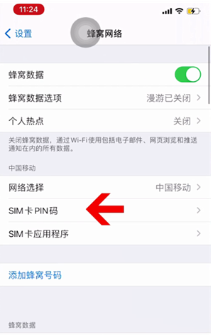 迭部苹果14维修网分享如何给iPhone14的SIM卡设置密码 